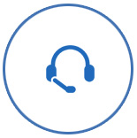 blue headset support logo