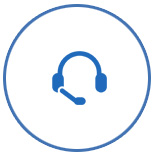 blue headset support logo